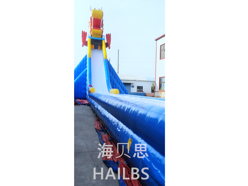 水上樂園充氣龍頭滑梯