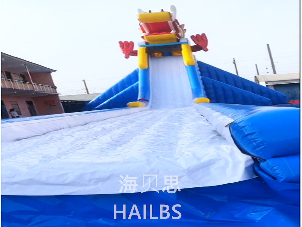 水上樂園充氣龍頭滑梯
