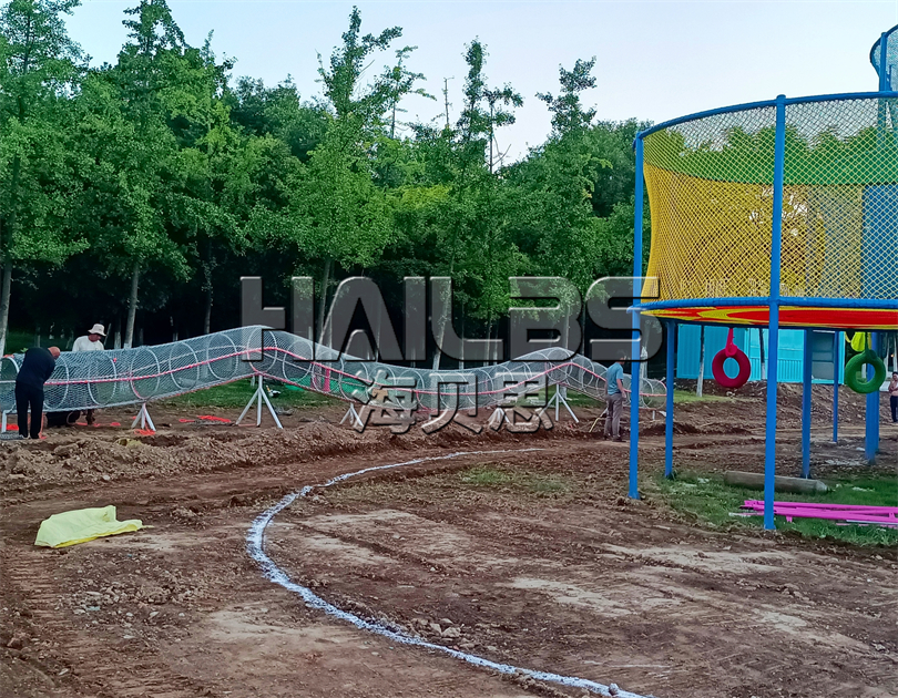 陜西西安無動力親子樂園施工現(xiàn)場