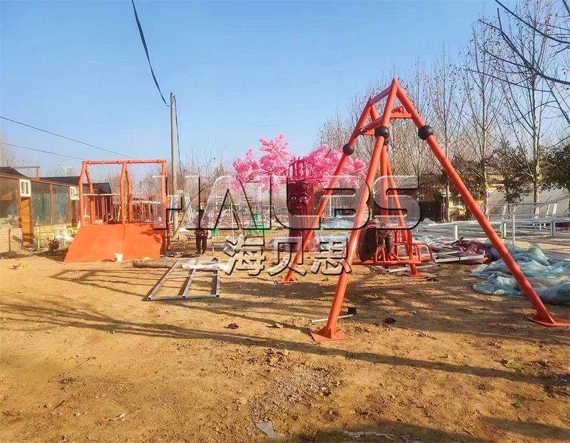 河南濮陽無動力樂園施工現(xiàn)場