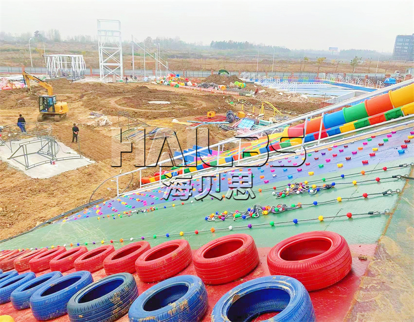 安徽無動力親子樂園施工現(xiàn)場