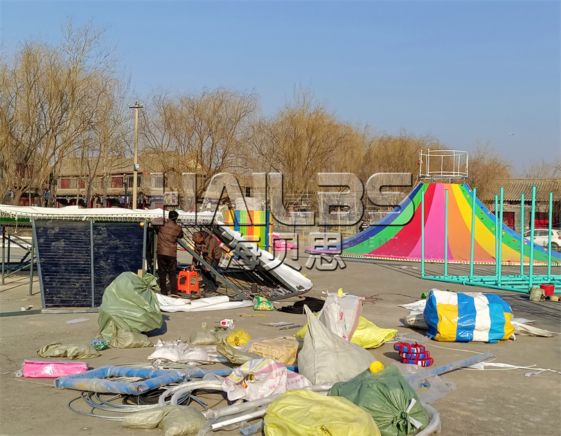 河北邯鄲無動力樂園施工現(xiàn)場