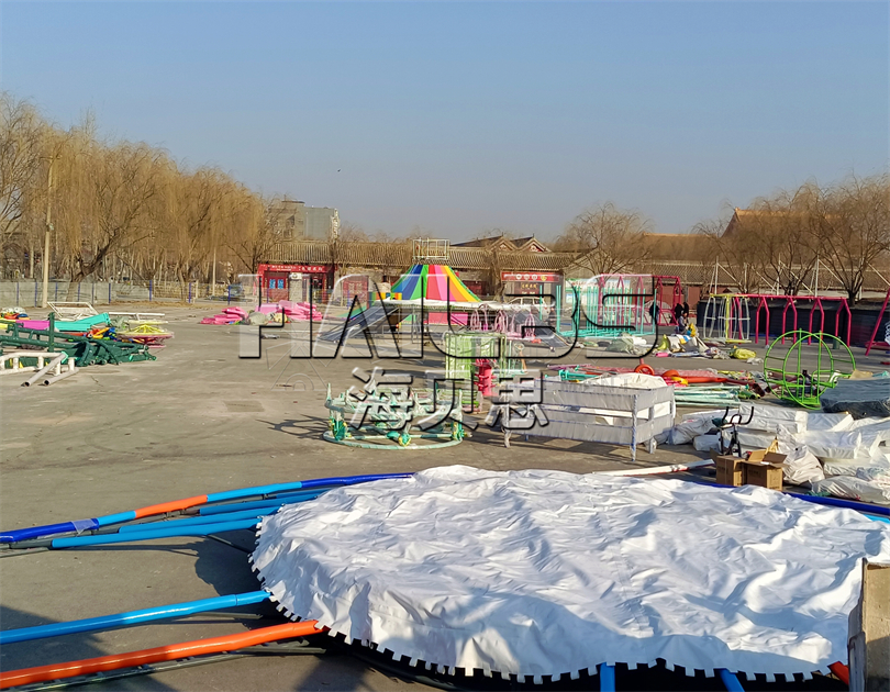 河北邯鄲無動力樂園施工現(xiàn)場
