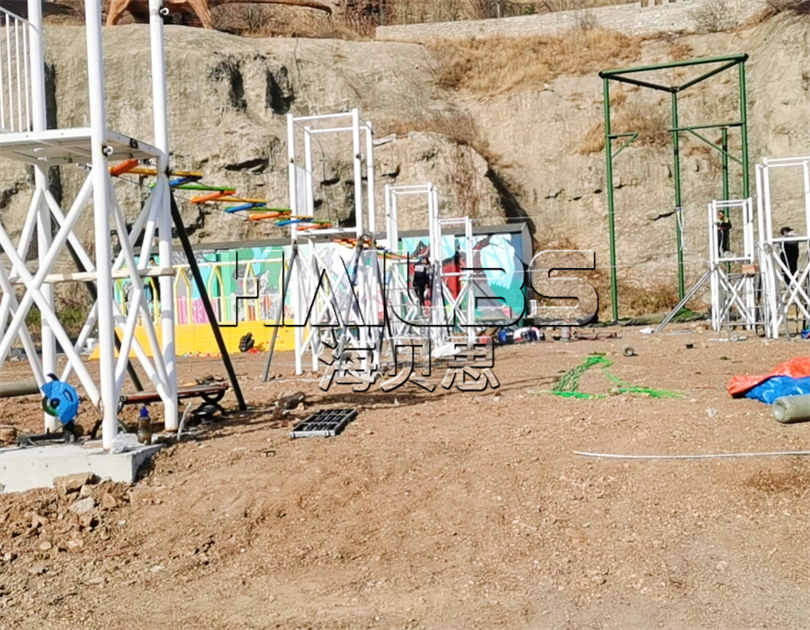 山東濟南無動力樂園施工現(xiàn)場