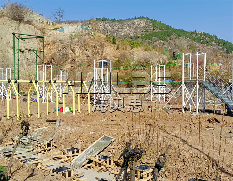 山東濟南無動力樂園施工現(xiàn)場