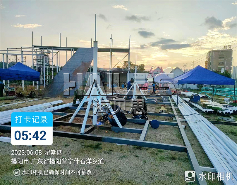 廣東揭陽無動力樂園施工現(xiàn)場
