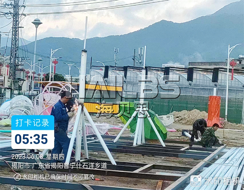 廣東揭陽無動力樂園施工現(xiàn)場