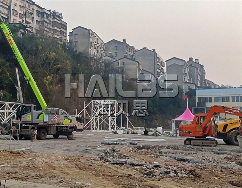 湖北宜昌場地無動力樂園施工現(xiàn)場