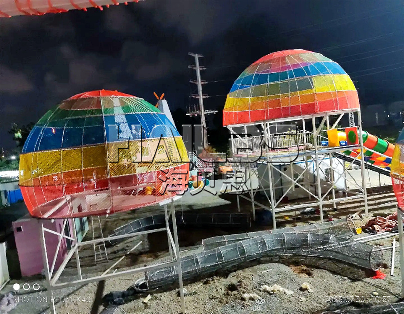 陜西渭南無動力樂園施工現(xiàn)場