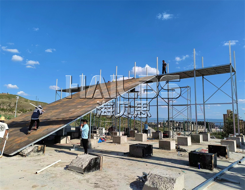 河北張家口無動力樂園施工現(xiàn)場