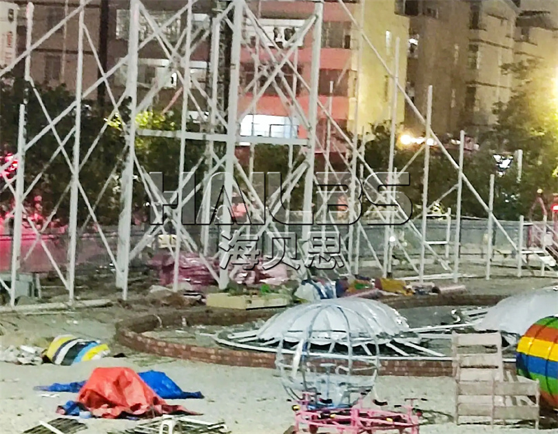 陜西渭南無動力樂園施工現(xiàn)場