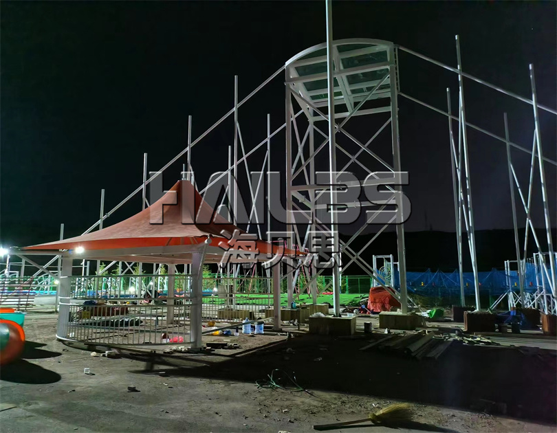 河北張家口無動力樂園施工現(xiàn)場