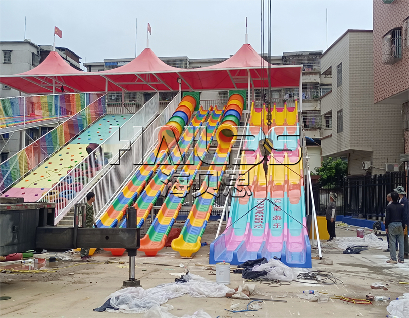 廣東佛山無動力樂園施工現(xiàn)場