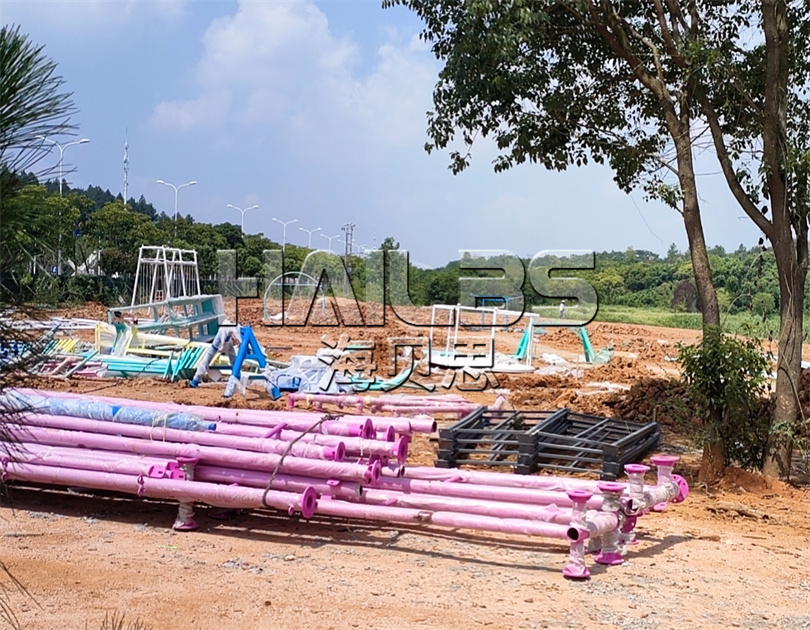 湖北武漢無動力樂園施工現(xiàn)場