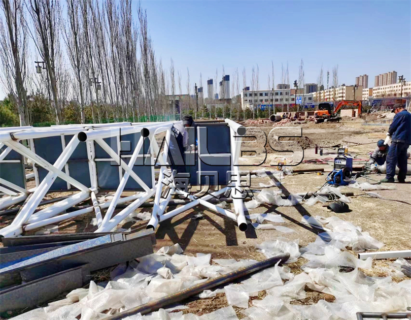 山西大同無動力親子樂園施工現(xiàn)場