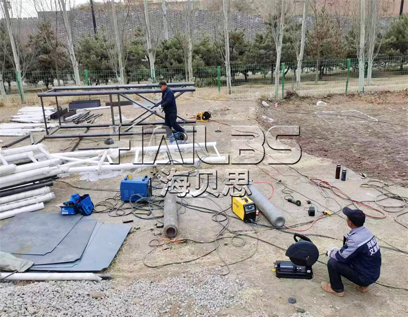 山西大同無動力親子樂園施工現(xiàn)場