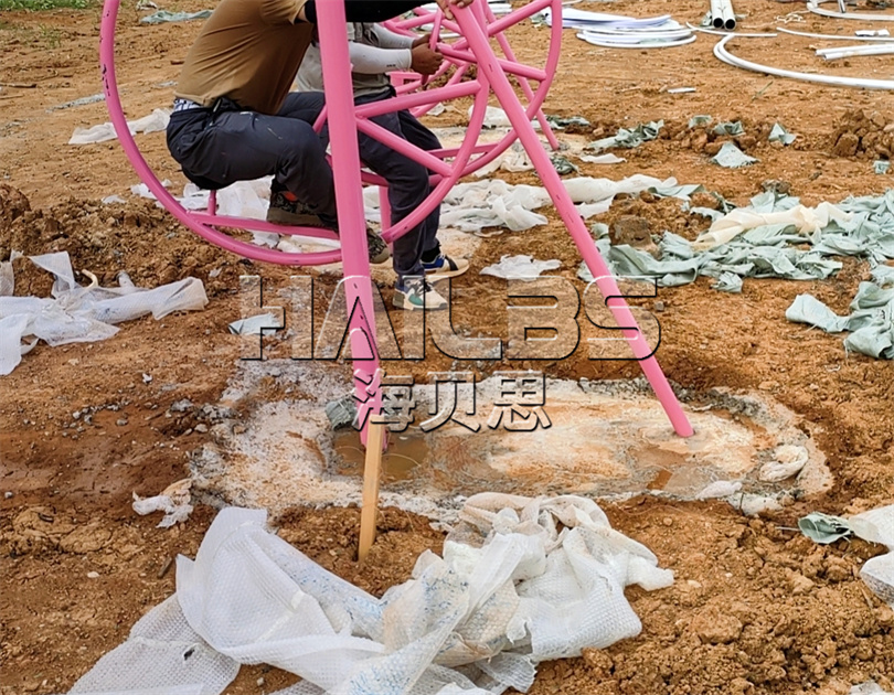 湖北武漢無動力樂園施工現(xiàn)場