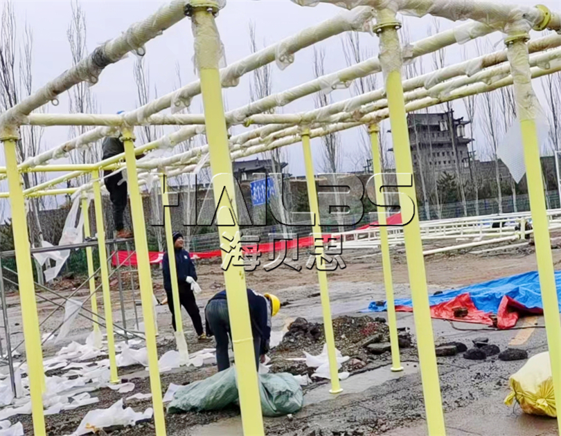 山西大同無動力親子樂園施工現(xiàn)場