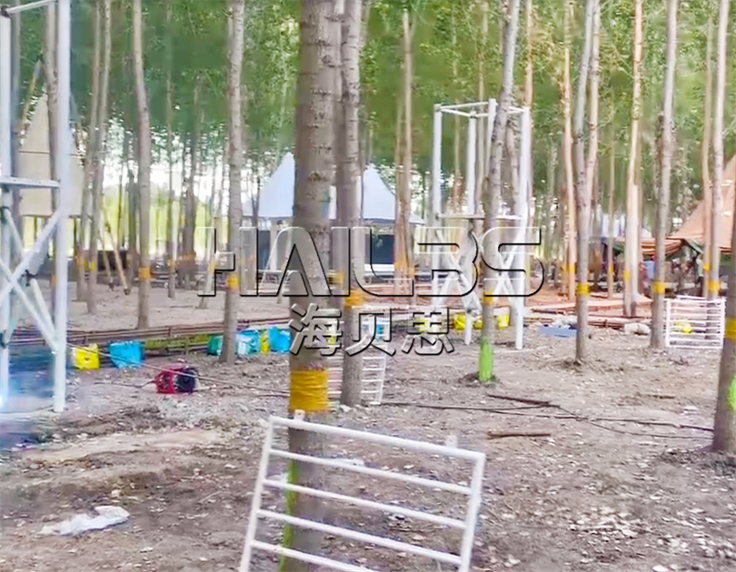河北保定無(wú)動(dòng)力樂(lè)園施工現(xiàn)場(chǎng)