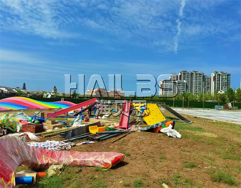 河南濮陽無動力樂園安裝現(xiàn)場