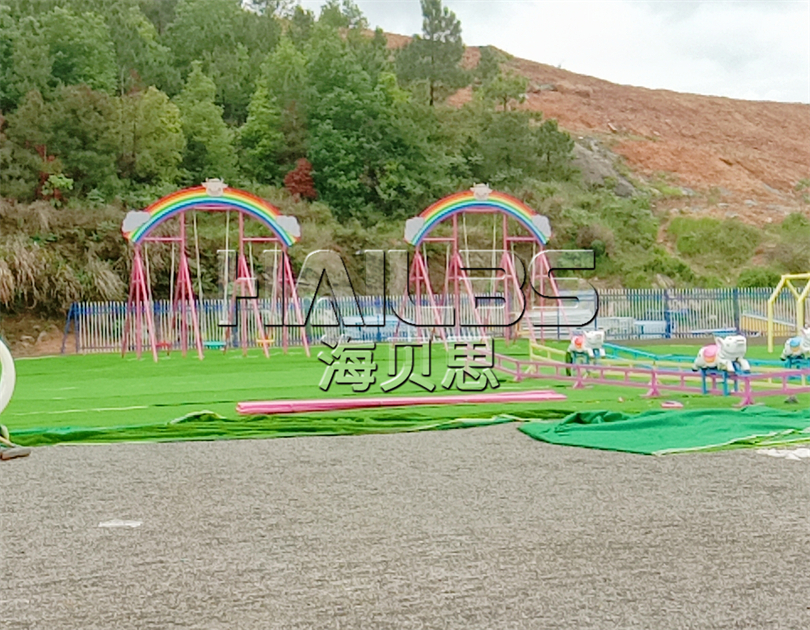 湖北黃岡無動力樂園施工現(xiàn)場