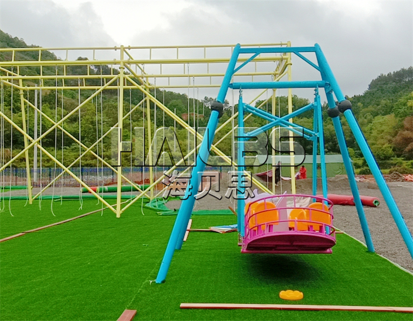 湖北黃岡無動力樂園施工現(xiàn)場