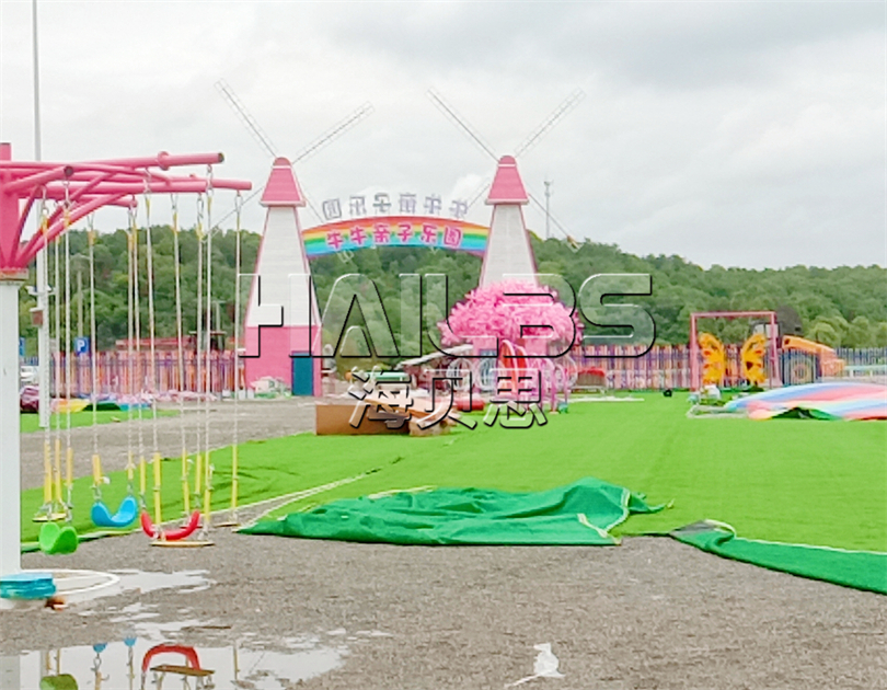湖北黃岡無動力樂園施工現(xiàn)場