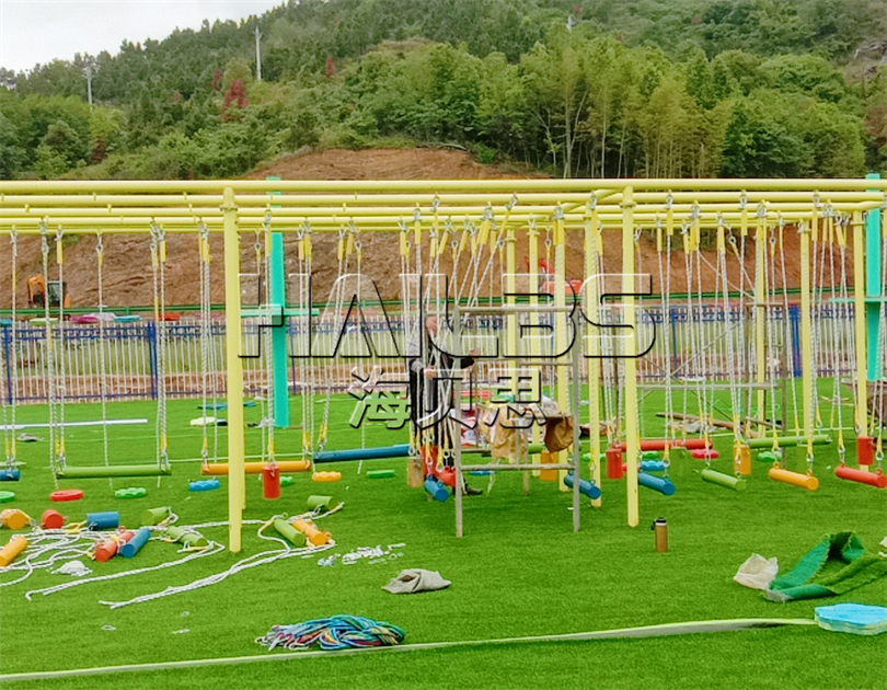 湖北黃岡無動力樂園施工現(xiàn)場
