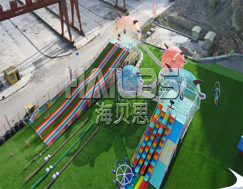 無動力網(wǎng)紅游樂設(shè)備快樂星球滑世界組合