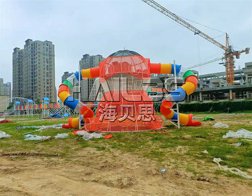 河南商丘無(wú)動(dòng)力樂(lè)園施工現(xiàn)場(chǎng)