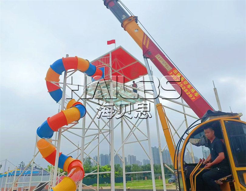 河南商丘無(wú)動(dòng)力樂(lè)園施工現(xiàn)場(chǎng)