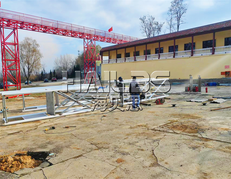 山西晉城無動力樂園施工現(xiàn)場
