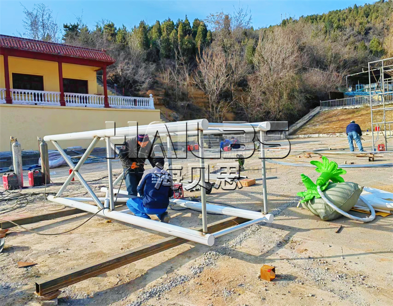 山西晉城無動力樂園施工現(xiàn)場