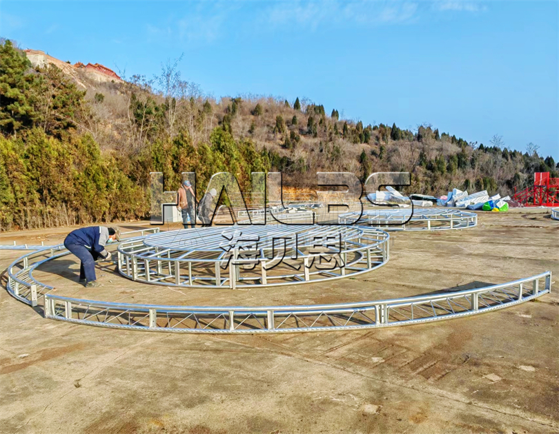 山西晉城無動力樂園施工現(xiàn)場