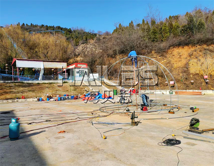 山西晉城無動力樂園施工現(xiàn)場