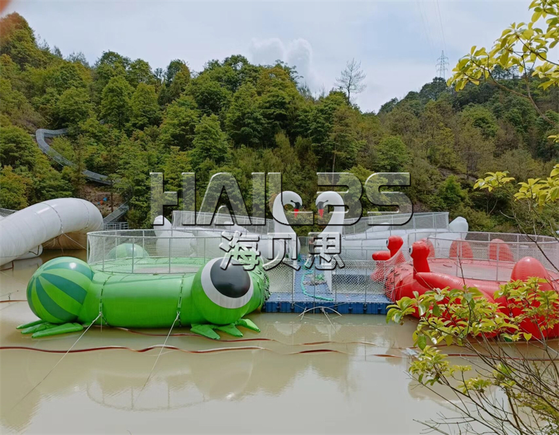 浙江東陽(yáng)無(wú)動(dòng)力樂(lè)園安裝現(xiàn)場(chǎng)